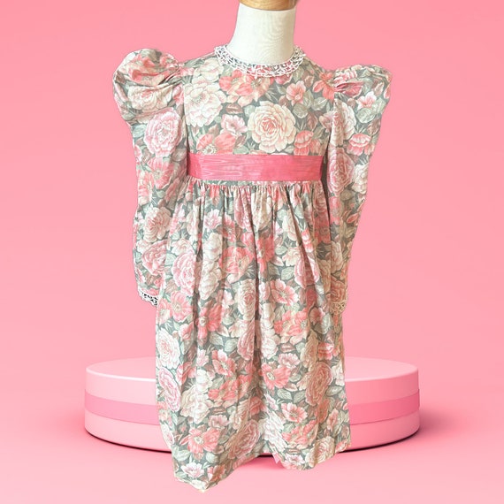 Vintage Ruth of Carolina Spring Floral Dress with… - image 1