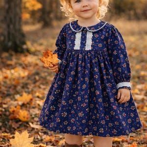 Blue Floral Dress 3t - Etsy