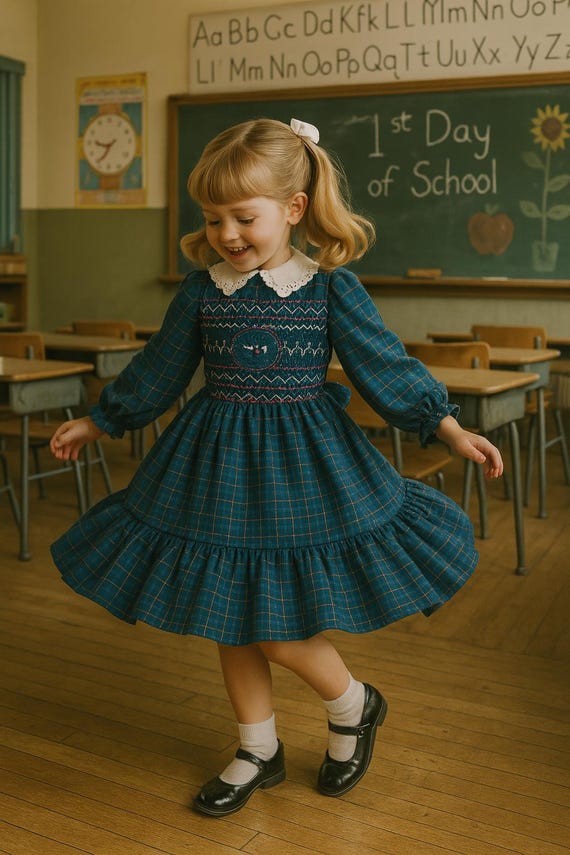 VTG Polly Flinders Handsmocked Blue Plaid School Dress SZ 5 - Etsy Israel VTG Polly Flinders Handsmocked Blue Plaid School Dress SZ 5 - Etsy Israel