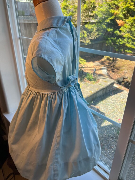 VTG 1950s Cinderella Blue Flared Frock Embellishe… - image 5