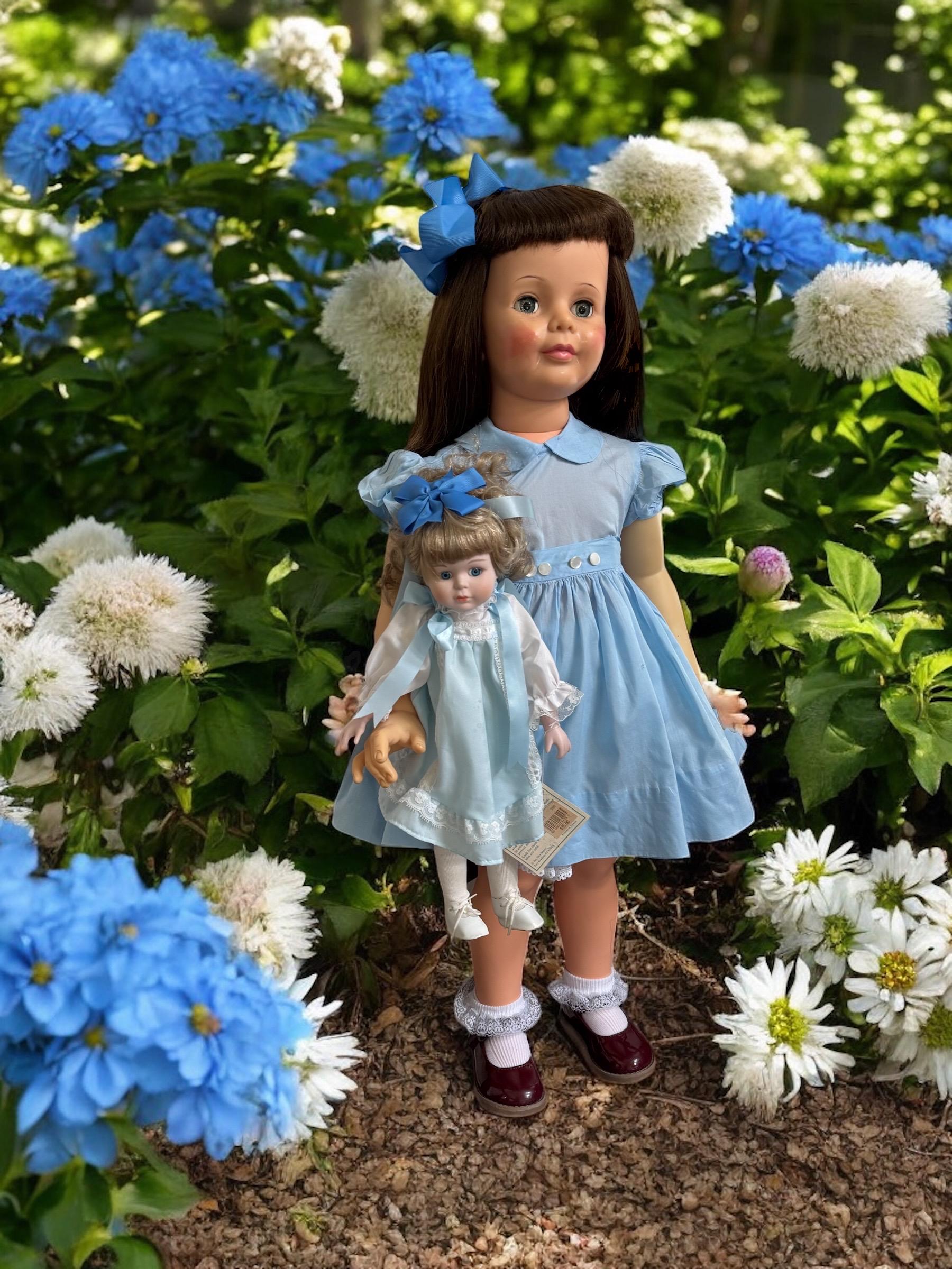 1960s Ideal Marked G-35 Patti Playpal Brunette w/Doll 35"
