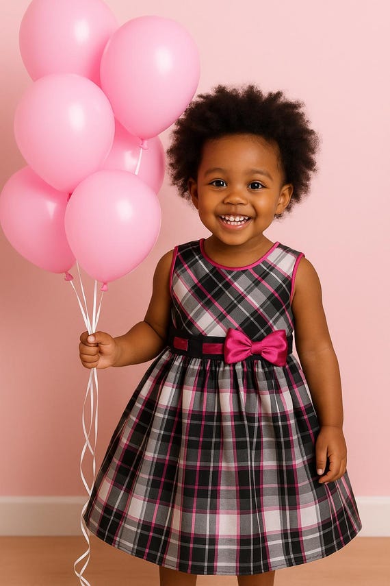 VTG Youngland Taffeda-like Black White Pink Plaid Toddler Party Dress - SZ. 3T - Etsy VTG Youngland Taffeda-like Black White Pink Plaid Toddler Party Dress - SZ. 3T - Etsy