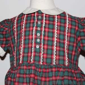 1950s Youngland Red Green Plaid School Girl Dress - 4T
