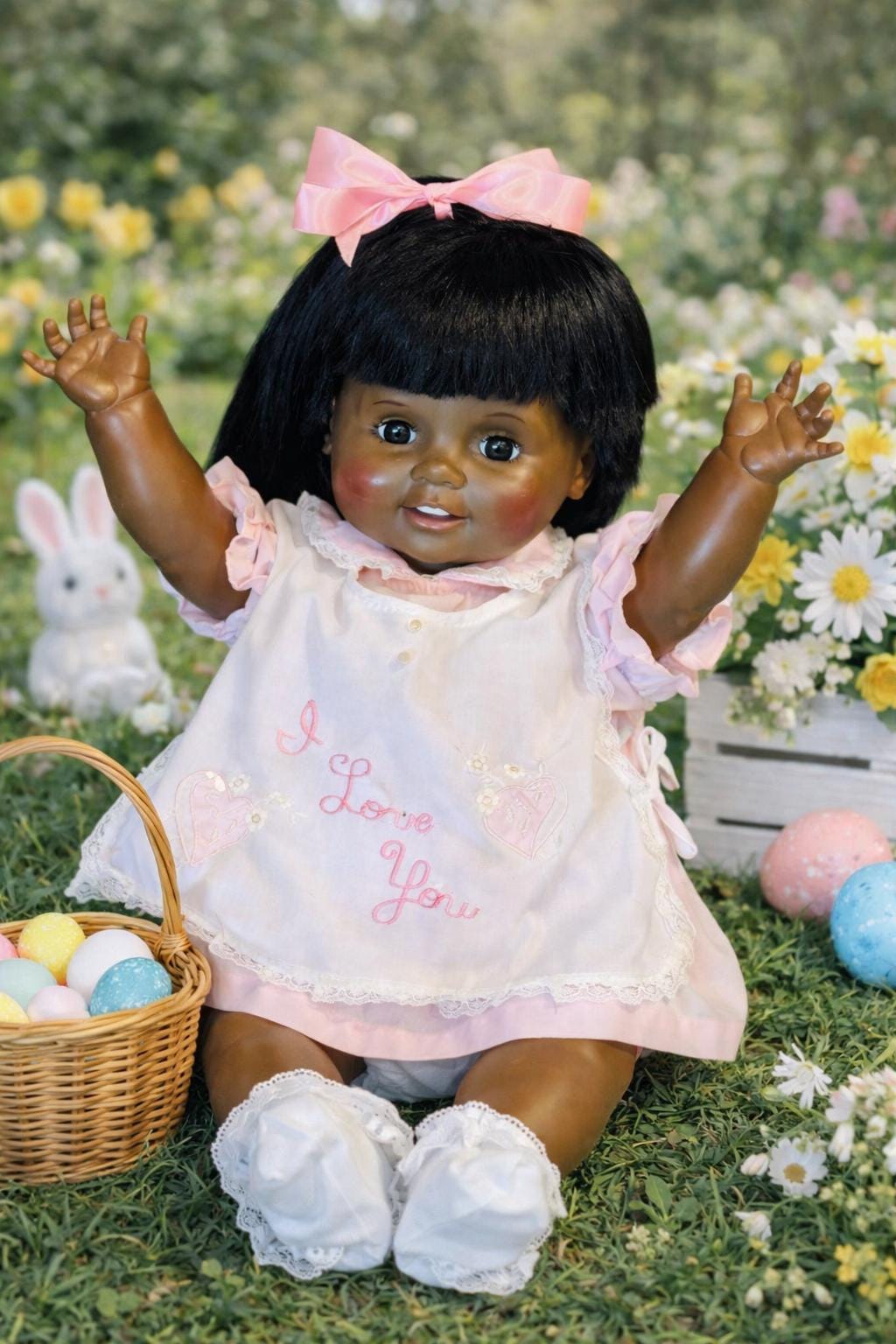 Adorable AA Ideal 1972 Easter Baby Crissy W/ Hair Grow Function 24
