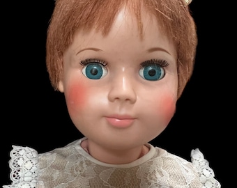 1960s Eegee Walker w/Sassy Flirty Blue Eyes and Red Hair 31&quot;