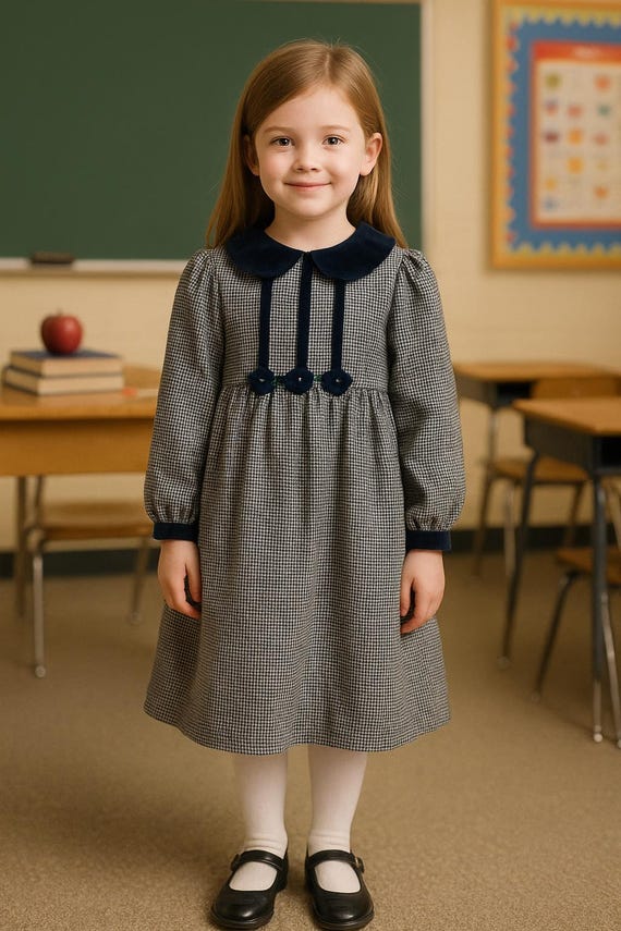 Bonnie Jean Navy Blue Tweed W/navy Velvet Trim Winter/school Dress SZ 6X - Etsy Bonnie Jean Navy Blue Tweed W/navy Velvet Trim Winter/school Dress SZ 6X - Etsy