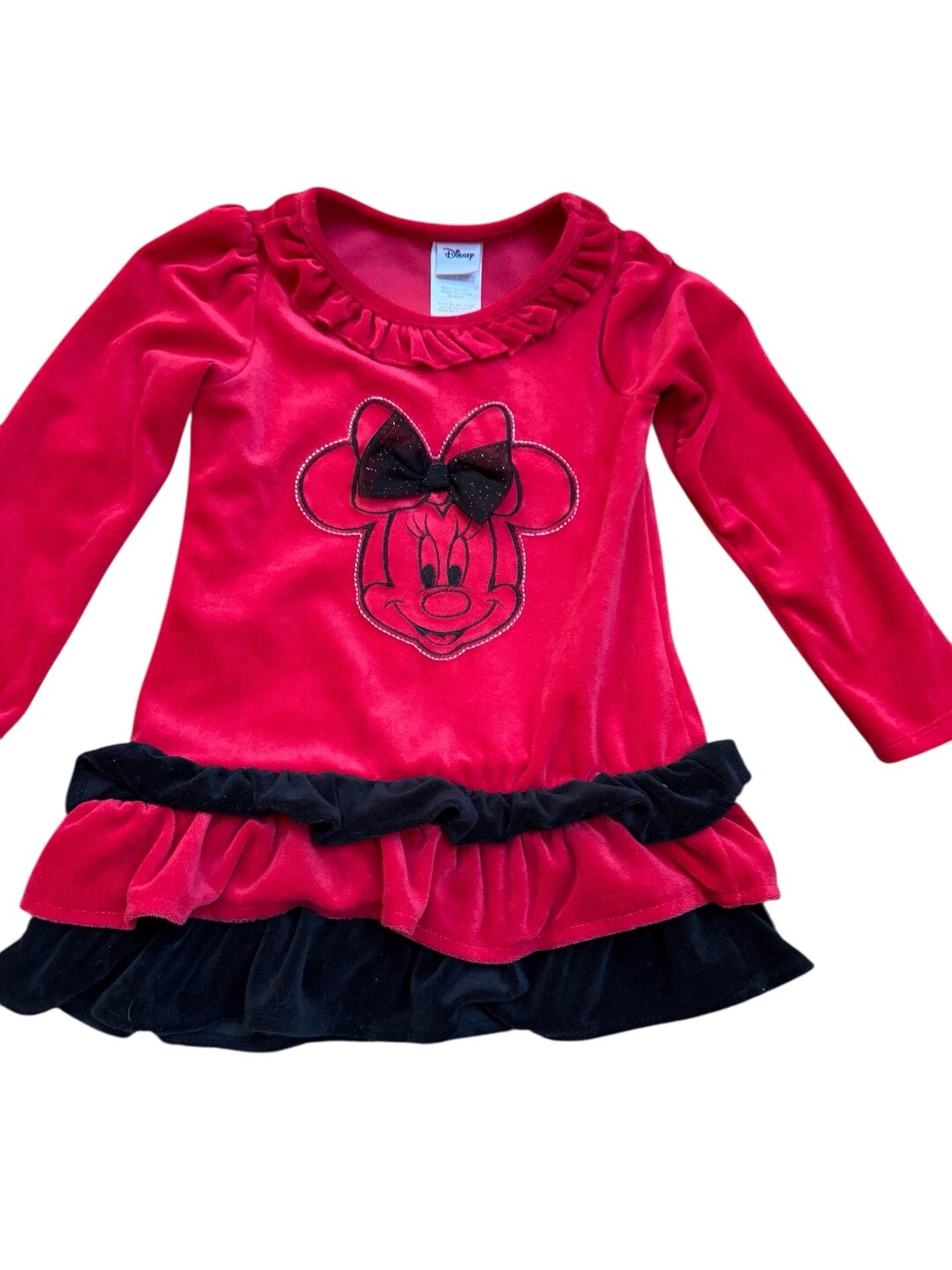 black and red minnie mouse dress Minnie Mouse Dress Child Size M Medium Polka Dot Red Black Halloween Costume