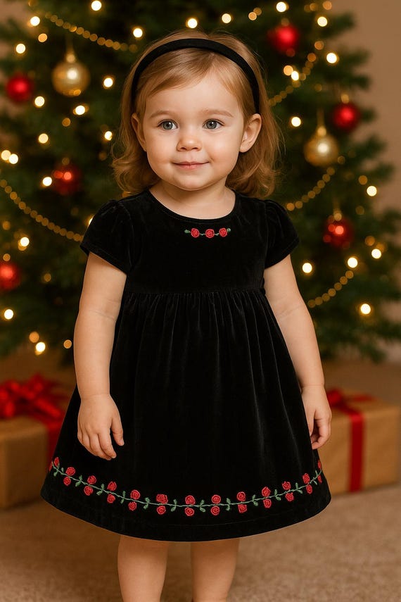 open lace back dress Velvet Off-Shoulder Dress with Deep Neckline and Red Rose Accents