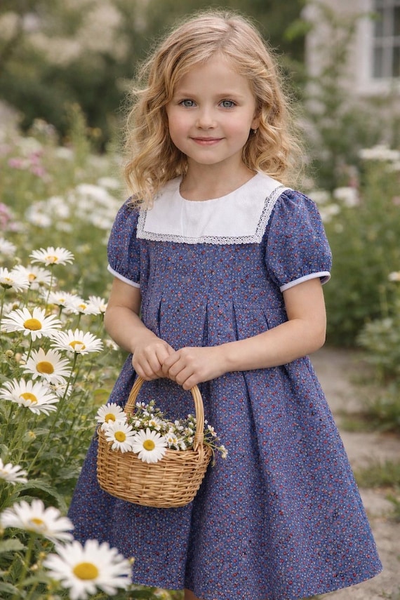 blue calico dress The Queen's Treasures 18 Inch Doll Clothes 4 Piece Blue Calico Dress, Color: Blue, Count: 48