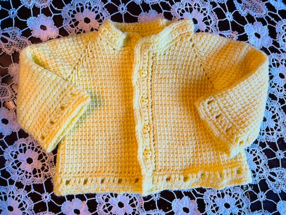 Curated Daisy Yellow Hand Crocheted Baby or large… - image 2