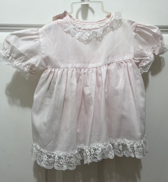 VTG Sweet Treats Pink Lace Trimmed Baby Girl Rebo… - image 6