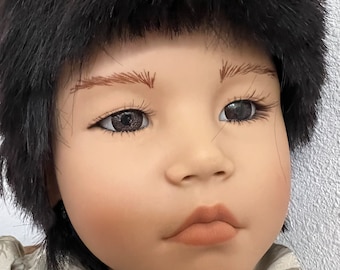 Makimura Himstedt Realistic Asian Boy - Himstedt World Collection Barefoot Children Mint w/issue