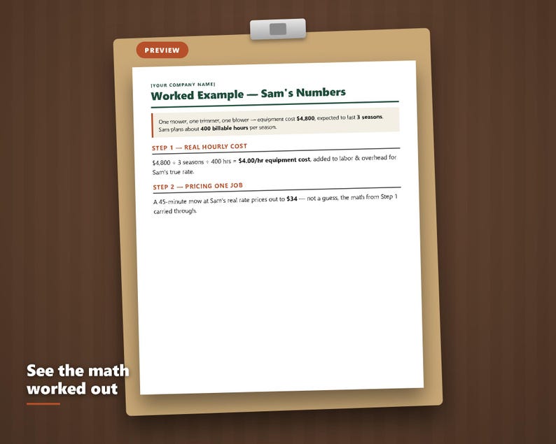 Lawn Care Business Startup Workbook, Pricing Worksheet, Licensing Checklist, Marketing Plan, Editable Printable PDF image 3