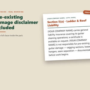Gutter Cleaning Service Contract Template, Estimate Inspection Pricing Sheet, Completion Checklist, Editable Printable PDF image 3