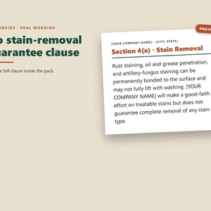 Vorlage für einen Hochdruckreinigungsvertrag, Servicevereinbarung, Kostenvoranschlag & Preisliste, Checkliste für den Zustand, bearbeitbare und druckbare PDF-Datei Bild 3