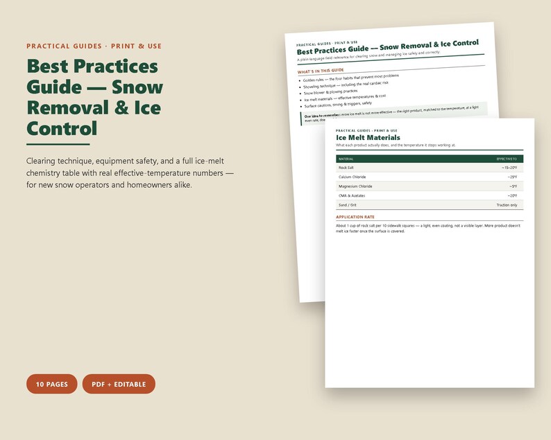 Snow Removal Ice Control Guide, Ice Melt Chemistry, Winter Safety (PDF) image 1