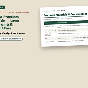 Lawn Mowing Best Practices Guide, Yard Care Tips PDF, Lawn Care Reference for Homeowners and Solo Operators image 3