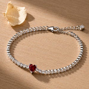 Pandora sparkling heart tennis bracelet - Etsy 日本
