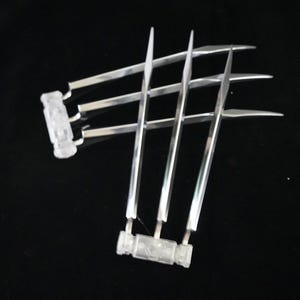 Réplica de garras de Wolverine para cosplay, disfraz de X-Men, garras de mano estilo metal