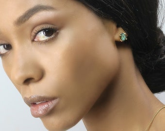 Labradorite Earrings In Gold · Custom Bridal Earrings · Oval Cut Earrings · gemstone earrings · labradorite earrings · bridesmaid gifts