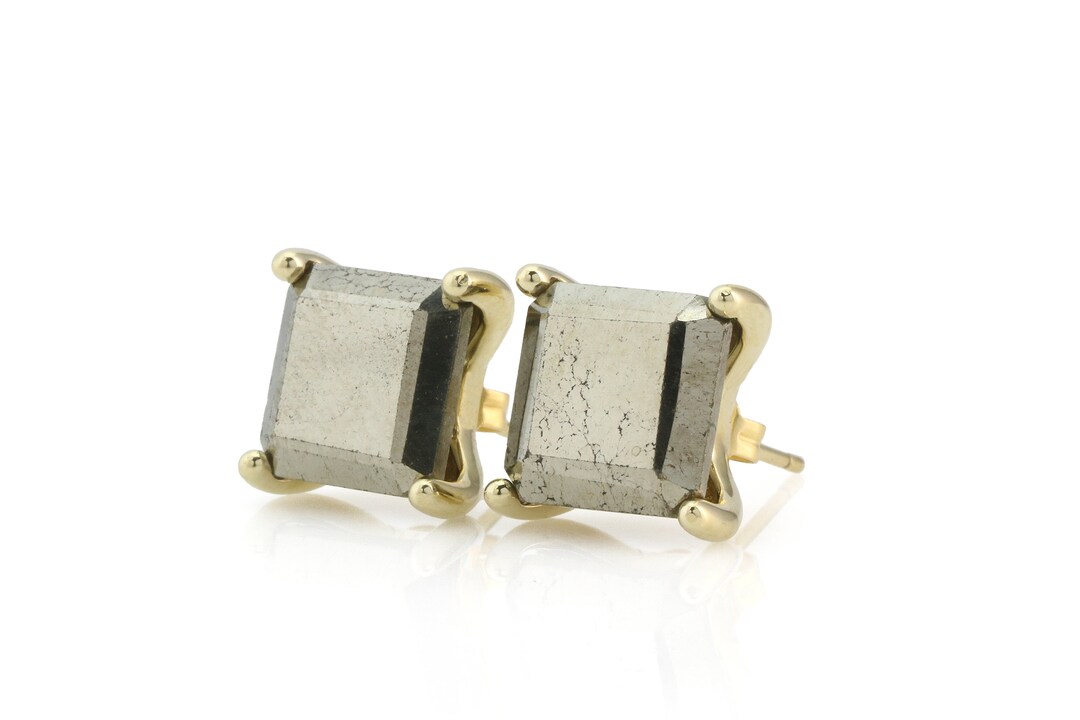 Drop Stud Earrings Pyrite – Twigs & Stones