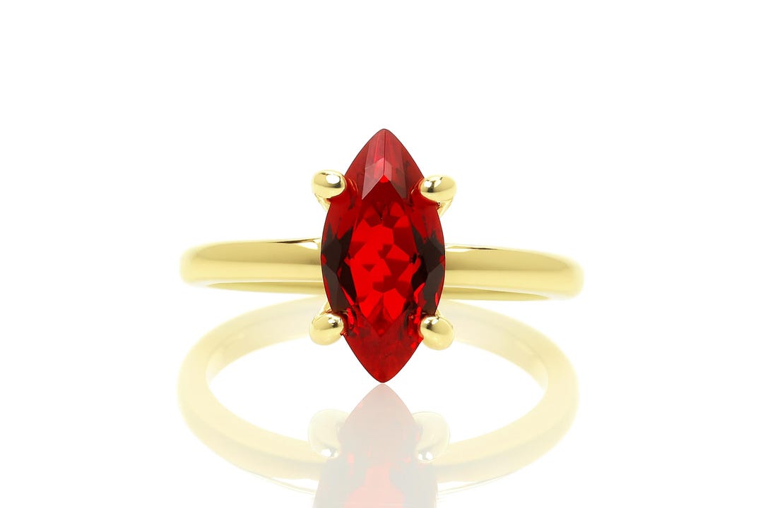 gold ruby ring stackable gold ring july ring natural... July Birthstone Ring · Gold Ruby Ring · Marquise Engagement Ring · Red ...