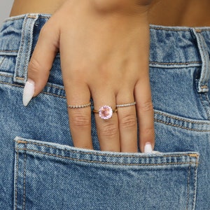 Rose Quartz Ring · Rose Gold Filled Ring · Pink Gold Rings · Custom Stack Rings · Engraved Rings · Love Ring