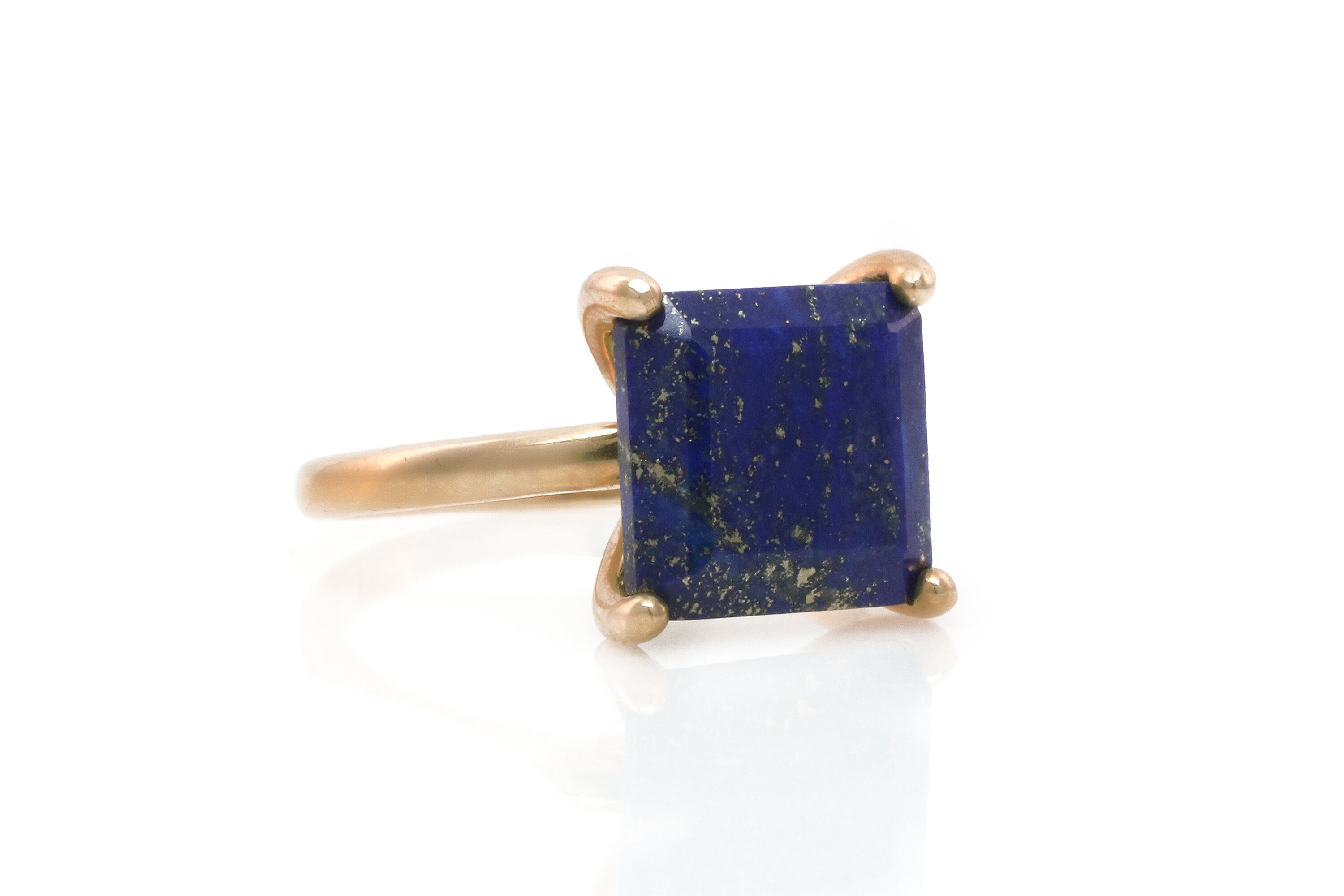 September Rings September Birthstone Ring · Gold Lapis Ring · Square Gold Gemstone Ring ...