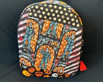 Michael Myers quilted mini backpack vinyl fabric