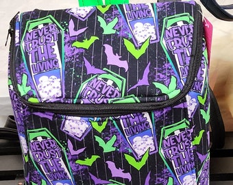 Never trust the living mini backpack shoulder bag tote diaper bag