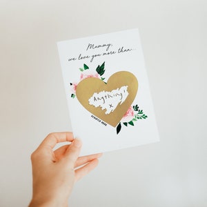 Carte à gratter de fête des mères
