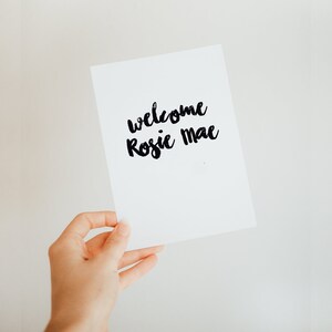 Nueva tarjeta de bebé personalizada - Tarjeta de bebé - tarjeta de nombre de bebé - nueva tarjeta de bebé - nueva tarjeta de niña - tarjeta de bebé unisex