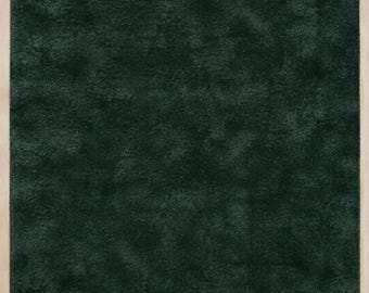 Tappeto a pelo lungo verde scuro, morbido e soffice, ideale per soggiorno, camera da letto e arredamento d'interni.
