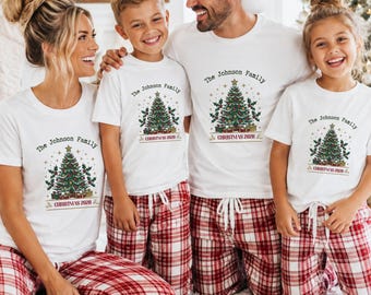 Personalized Christmas family outfit, custom matching Christmas tee, winter family outfit , Christmas gift idea for the family