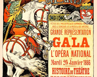ES FÊTES de PARIS — Eugène Grasset - Affiches Illustrees Print