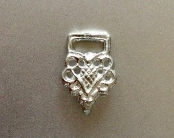 Tudor Dress Hook Cast Sterling Silver