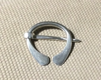 Forged Small Nickel Silver Penannular Brooch