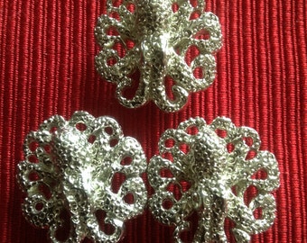 Cephalopod Pewter Buttons