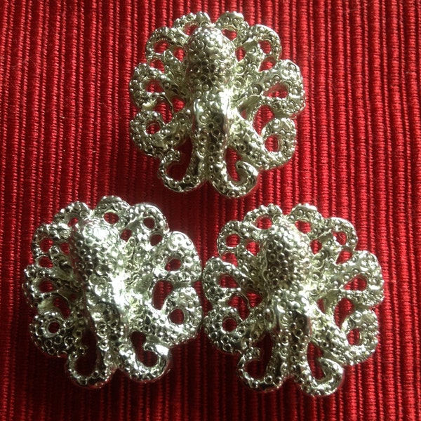 Cephalopod Pewter Buttons