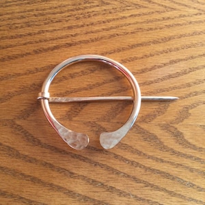 Large Forged Bronze Penannular  Brooch