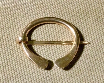Forged Bronze Penannular Brooch - Medium Sized