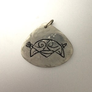 Pictish Standing Stone Crescent V-rod Symbol Pendant