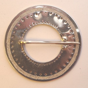 Silver Anglo Saxon Broad Band Annular Brooch