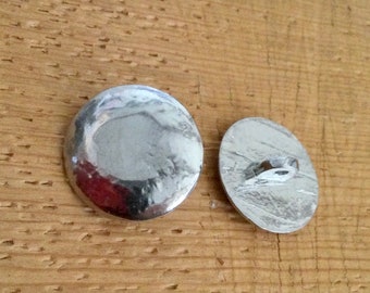 Cast Pewter Plain Front Button