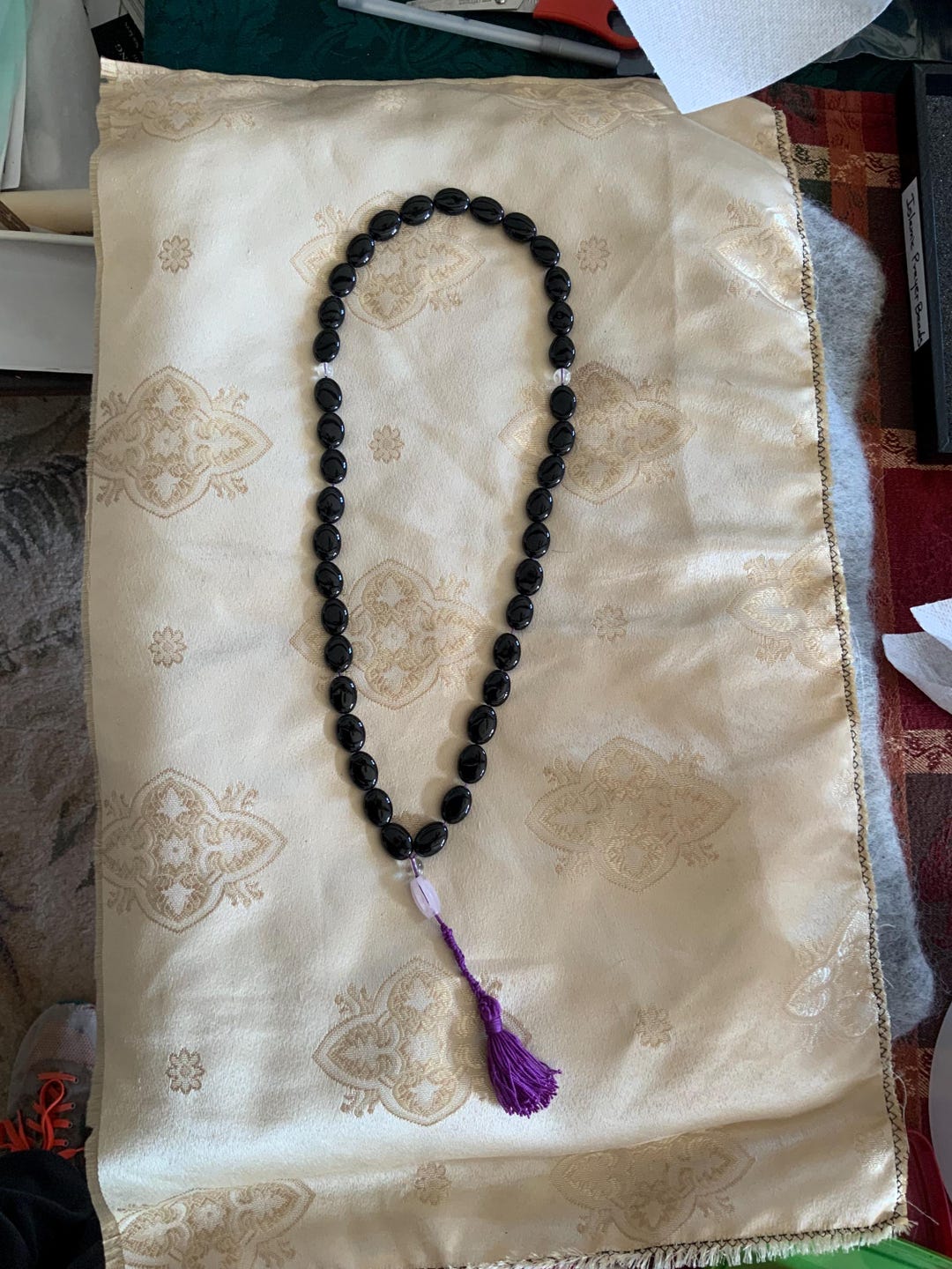 Black Onyx and Crystal Subha, Islamic Prayer Beads - Etsy