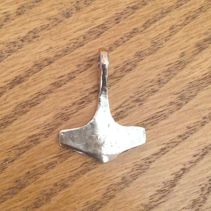 Norwegian Bronze Thor&#39;s Hammer on a Cord, Mjolnir