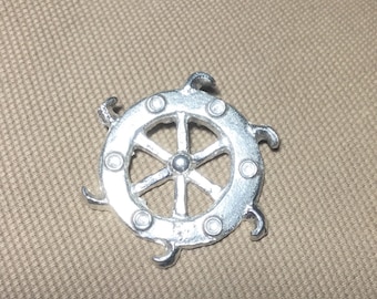 Pewter Saint Katherine’s Wheel Reproduction Pilgrims Badge Pendant