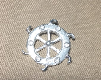 Pewter Saint Katherine’s Wheel Reproduction Pilgrims Badge Pendant