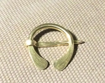 Forged Small Copper Penannular  Brooch