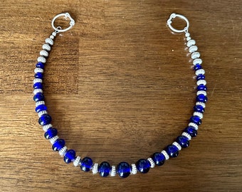 Viking Bead Swag Cobalt Blue and Sterling Silver Beads